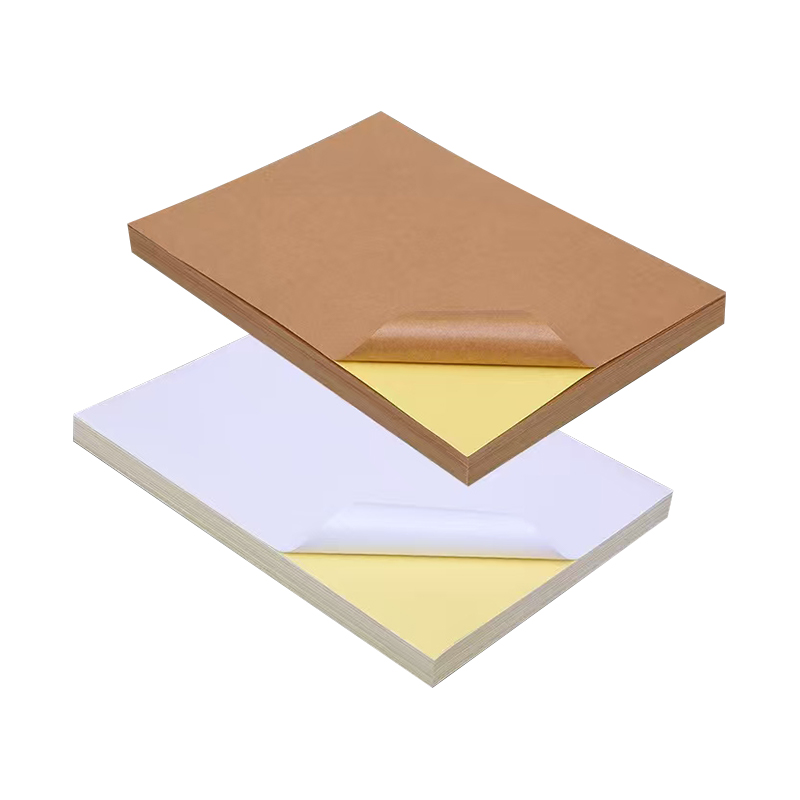 самоклеящаяся бумага Крафт 85гсм с акриловым клеем и желтым вкладышем