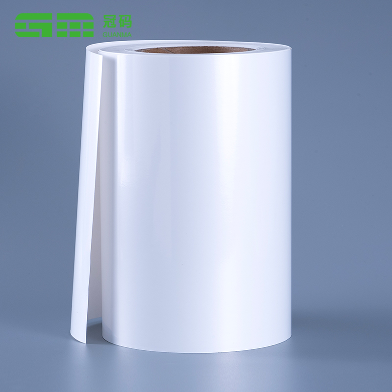 60-мик глянцевая белая полипропиленовая самоклеящаяся бумага для этикеток в рулоне со съемным клеем
